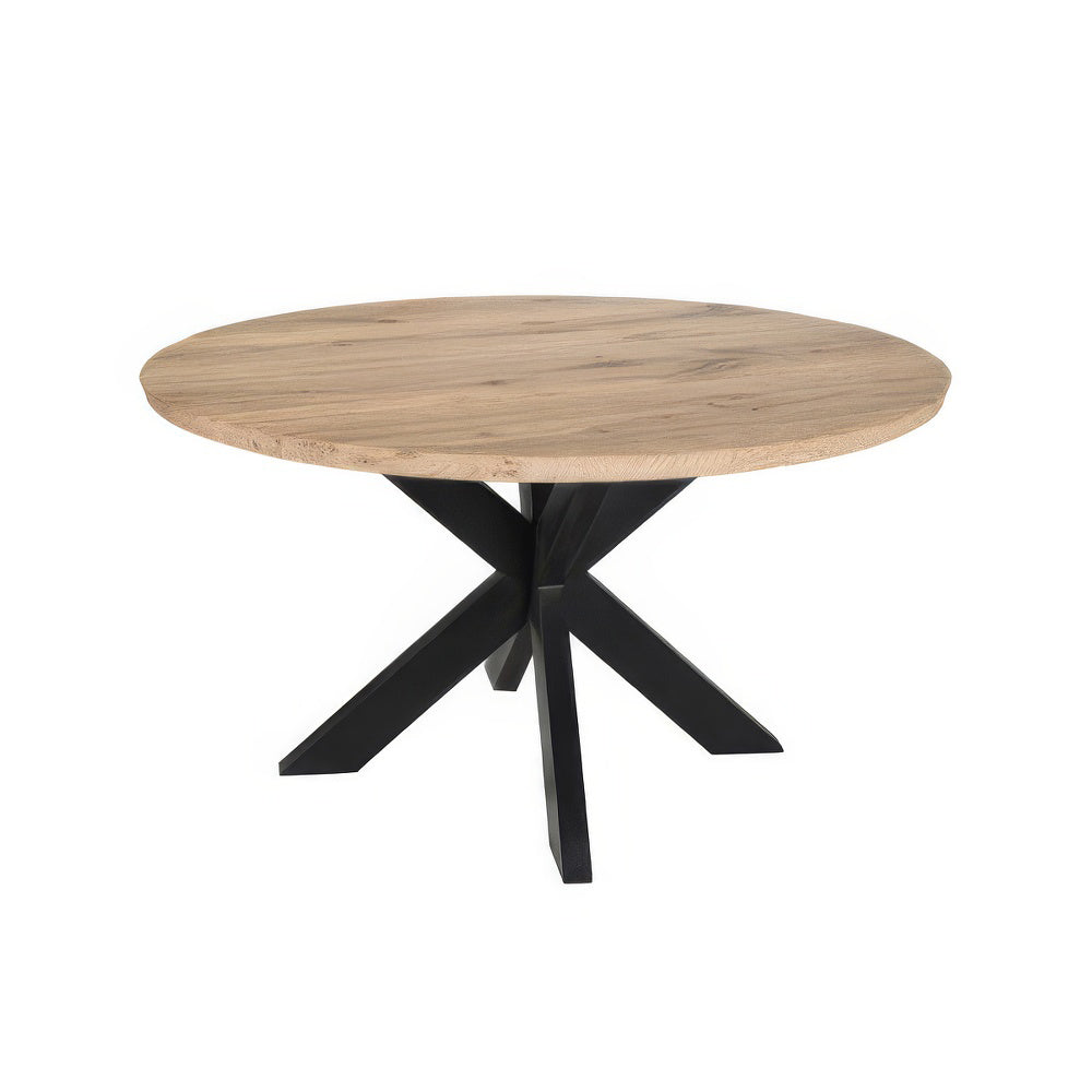 Ronde Eiken Eettafel Massief